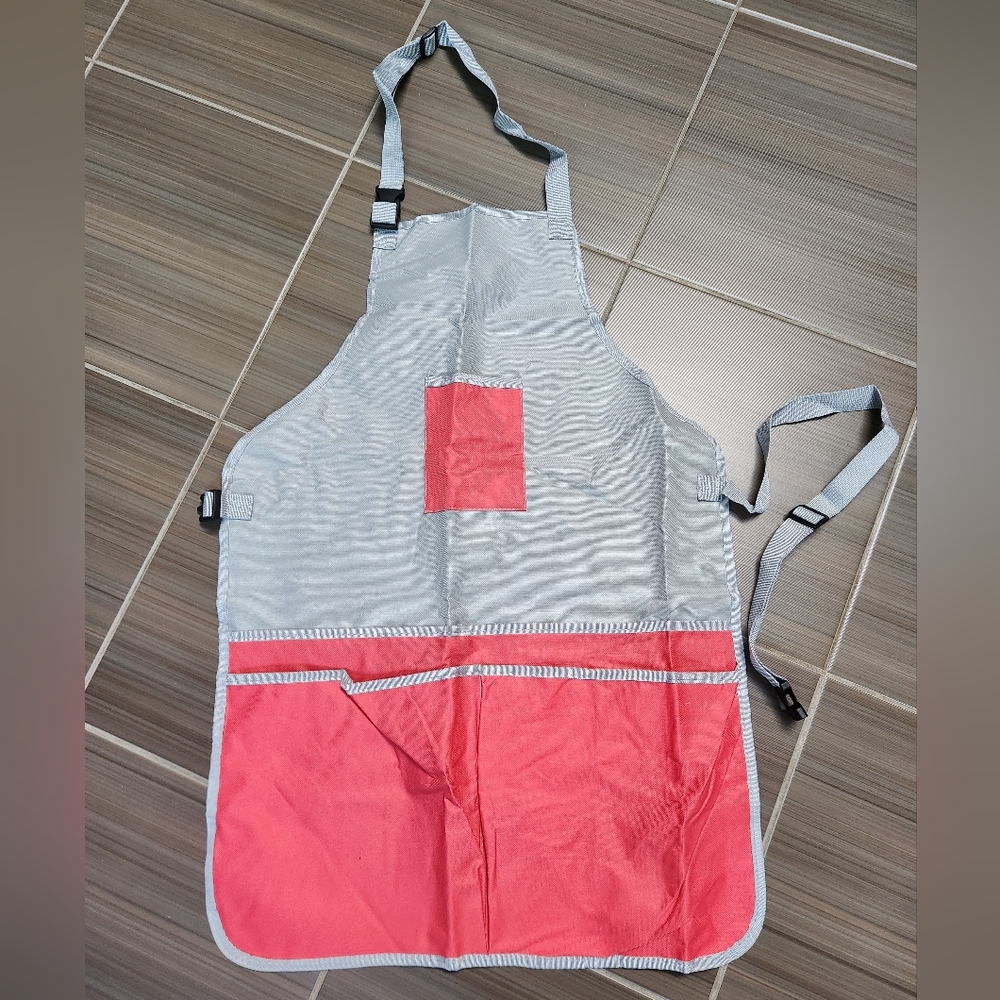 RealSimple Multi-Purpose Garden Apron - GRAY/ORANGE **NEW
